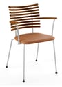 Naver Collection - Dining chair - Tiger armchair / GM4106 by Henrik Lehm - Oiled oak / Naver Select Cognac leather / Stainless steel