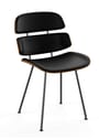 Naver Collection - Silla de comedor - Midas chair / GM 575 by Susanne Grønlund - Lacquered oak / Naver Select black leather / Stainless steel