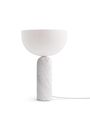 New Works - Lámpara de mesa - Kizu Table Lamp - Small - White Marble w. White Acrylic