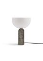 New Works - Bordlampe - Kizu Table Lampe - Small - White Marble w. White Acrylic