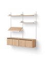 New Works - Sistema di scaffalature - New Works Living Shelf Cabinets Low w. Doors - White / White