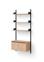 New Works - Shelving system - New Works Wall Shelf 1900 Cabinet Low w. Doors - White / White