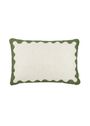 Nobodinoz - Flores artificiais - Rectangular Cushion In French Linen Vibes L - Blue