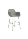 Normann Copenhagen - Barstol - Form Bar Armchair 65 cm Full Upholstery Steel - Remix 133 / Light Grey Steel