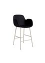 Normann Copenhagen - Bar stool - Form Bar Armchair 65 cm Full Upholstery Steel - Remix 133 /