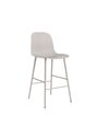 Normann Copenhagen - stołek barowy - Form Bar Chair 65 cm Steel - Light Grey