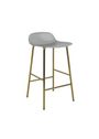 Normann Copenhagen - stołek barowy - Form Barstool 65 cm Steel - White / Steel