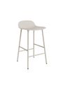 Normann Copenhagen - Tabouret de bar - Form Barstool 65 cm Steel - White / Steel