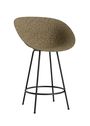Normann Copenhagen - Barová stolička - Mat Bar Armchair 65 cm Steel - Hemp / Cream Steel