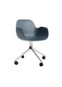 Normann Copenhagen - Chaise de bureau - Form Armchair Swivel 4W Alu - White / Aluminum