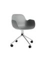 Normann Copenhagen - Bürostuhl - Form Armchair Swivel 4W Alu - White / Aluminum