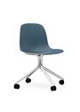 Normann Copenhagen - Cadeira de escritório - Form Chair Swivel 4W Alu - White / Aluminum