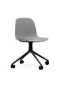 Normann Copenhagen - Silla de oficina - Form Chair Swivel 4W Alu - Grey / Aluminum