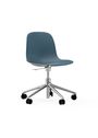 Normann Copenhagen - Cadeira de escritório - Form Chair Swivel 5W Gas Lift Alu - Aluminium / White