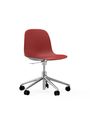 Normann Copenhagen - Silla de oficina - Form Chair Swivel 5W Gas Lift Alu - Aluminium / White