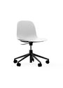 Normann Copenhagen - Cadeira de escritório - Form Chair Swivel 5W Gas Lift Alu - Aluminium / White