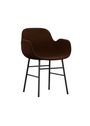 Normann Copenhagen - Dining chair - Form Armchair Full Upholstery Steel - Black Steel / City Velvet vol. 2 60