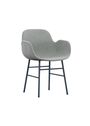 Normann Copenhagen - Silla de comedor - Form Armchair Full Upholstery Steel - Black Steel / City Velvet vol. 2 60