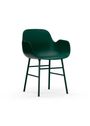 Normann Copenhagen - Dining chair - Form Armchair Steel - Steel / White