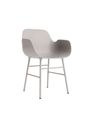 Normann Copenhagen - Krzesło do jadalni - Form Armchair Steel - Steel / Light Grey