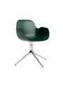 Normann Copenhagen - Dining chair - Form Armchair Swivel 4L Alu - Aluminium / White