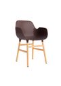Normann Copenhagen - Cadeira de jantar - Form Armchair Wood - Oak / Light Grey