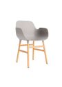 Normann Copenhagen - Chaise à manger - Form Armchair Wood - Oak / Light Grey