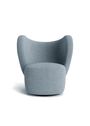 NORR11 - Lounge-tuoli - Little Big Chair - Barnum Col 1 / Fully Upholstered - Swivel 180,