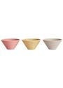 OYOY LIVING - Schüssel - Yuka Bowl - Pack of 3 - 911 Dark Terracotta / Butter / Reactive Space