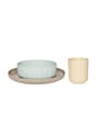 OYOY MINI - Vajilla infantil - Pullo Tableware Set - Pale Mint/Vanilla/Lavender