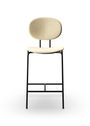 Sibast Furniture - Sgabello - Piet Hein Bar Chair | Full Upholstery - Stone Silk Leather / Black