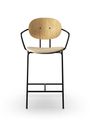 Sibast Furniture - Taburete de bar - Piet Hein Bar Armchair | Seat Upholstery - Natural Oiled Oak & Cognac Dunes Leather / Black