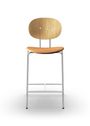 Sibast Furniture - Bar stool - Piet Hein Bar Chair | Seat Upholstery - Natural Oiled Oak & Cognac Dunes Leather / Black
