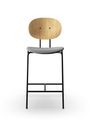 Sibast Furniture - Banco de bar - Piet Hein Bar Chair | Seat Upholstery - Natural Oiled Oak & Cognac Dunes Leather / Black