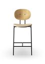Sibast Furniture - Taburete de bar - Piet Hein Bar Chair | Seat Upholstery - Natural Oiled Oak & Cognac Dunes Leather / Black