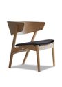 Sibast Furniture - Cadeira de banho - Sibast No.7 Lounge Chair - Soaped Oak / Solid Black Leather