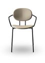 Sibast Furniture - Matstol - Piet Hein Dining Armchair | Full Upholstery - Dunes Cognac Leather / Black