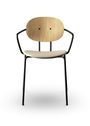 Sibast Furniture - Matstol - Piet Hein Dining Armchair | Seat Upholstery - Natural Oiled Oak & Cognac Dunes Leather / Black