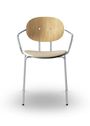 Sibast Furniture - Matstol - Piet Hein Dining Armchair | Seat Upholstery - Natural Oiled Oak & Cognac Dunes Leather / Black