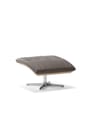 Skipper Furniture - Fotpall - Flight Footrest / By O&M Design - Samoa 154 / Black Stained Beech / Polished Chrome