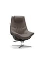 Skipper Furniture - Fauteuil - Flight Armchair High / By O&M Design - Samoa 154 / Black Stained Beech / Polished Chrome
