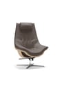 Skipper Furniture - Lounge stoel - Flight Armchair High / By O&M Design - Samoa 154 / Black Stained Beech / Polished Chrome