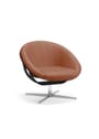 Skipper Furniture - Lænestol - Hoop / By O&M Design - Samoa 131 / Black Stained Beech / Polished Chrome