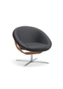 Skipper Furniture - Lounge stoel - Hoop / By O&M Design - Samoa 131 / Black Stained Beech / Polished Chrome