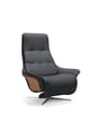 Skipper Furniture - Poltrona - Shelter Armchair / By O&M Design - Samoa 131 / Black Stained Beech / Brushed Chrome