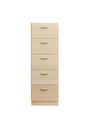 String Furniture - Byrå - Relief Chest Of Drawers - Tall - White - Plinth