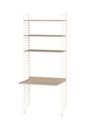 String Furniture - Système de rayonnage - Workspace A - White / White