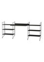 String Furniture - Shelving system - Workspace D - White / White