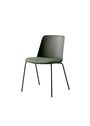 &tradition - Cadeira de jantar - Rely HW65-HW69 - HW65 - Bronze Green/Black