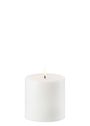 Uyuni - Velas - LED Pillar Candle - Nordic White - 7,8x20 cm